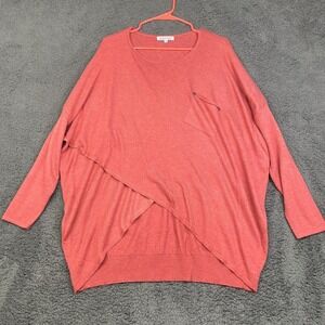 Catwalk Studio Womens Sweater M/L Drape Cardigan Soft Comfort Pink